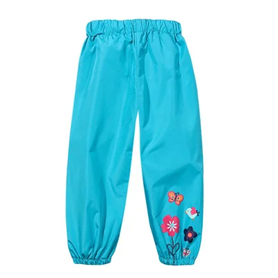 Kinder-Regenmantel, Regenhose, wasserdicht, für Kinder, Regenhose mit Blumenmuster, wasserdichte, atmungsaktive Hose für Mädchen und Jungen – Detail 6