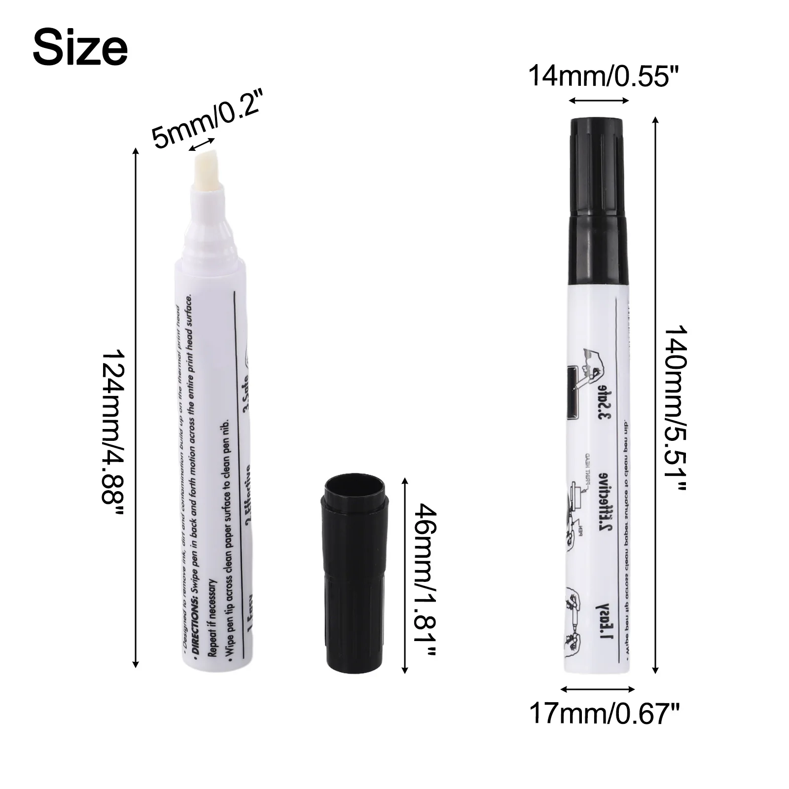 Printhead Cleaning Pen Designed for Thermal Printers to for address Common Contaminants Like Gum Oil Dust and Paper Fibers