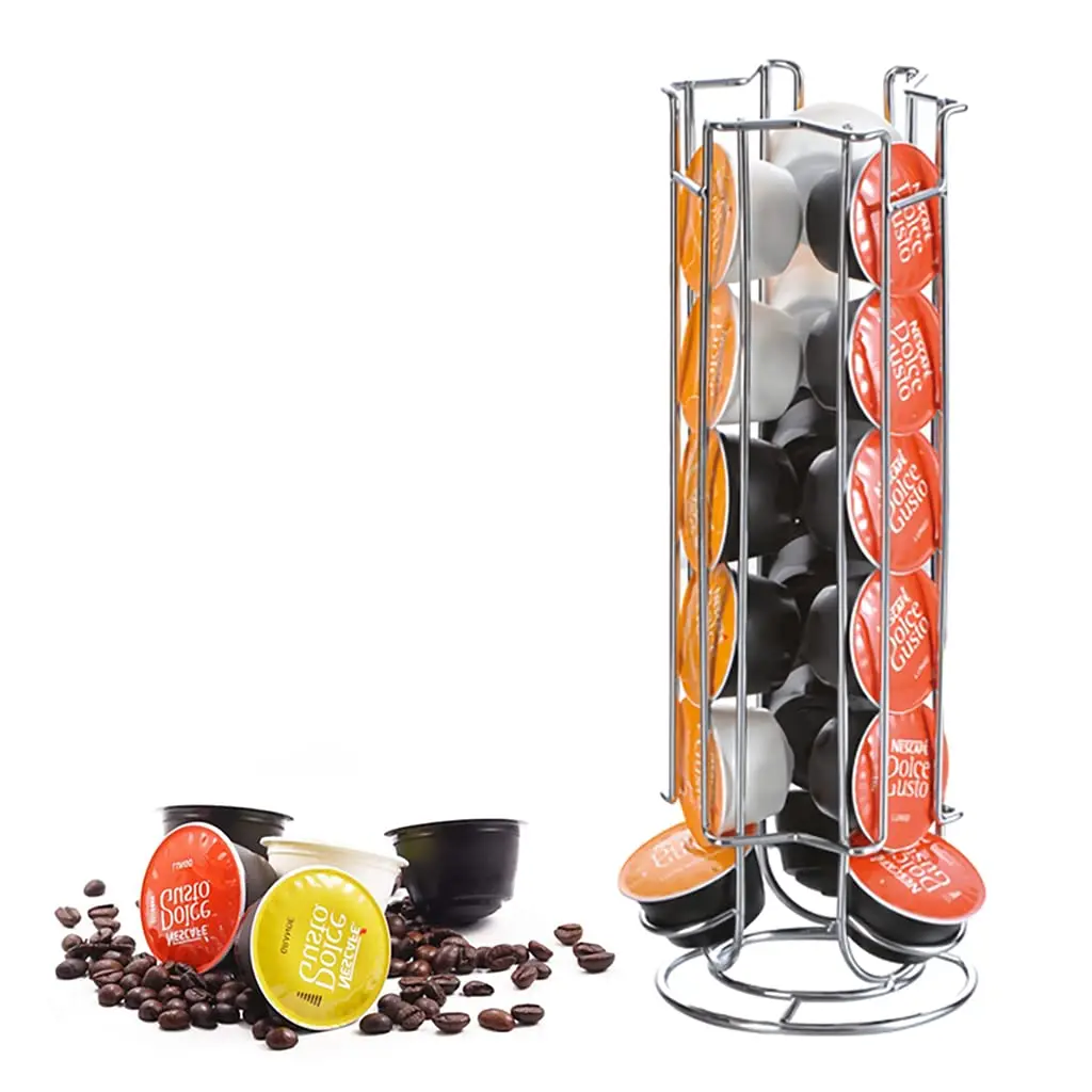 Aufbewahrungsregal für Kaffeekapseln, Espresso-Pod-Pads, Kaffeekonzentrat-Pod-Halter, hält 18 Kaffeepads aus Metall