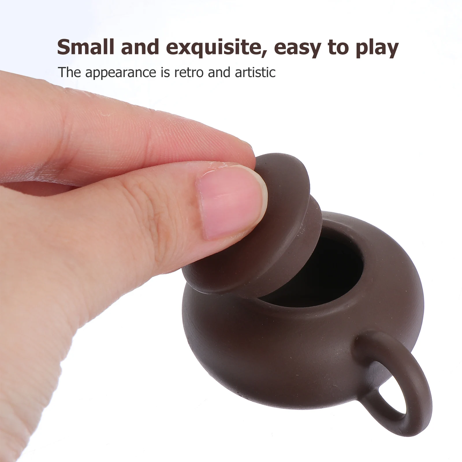 

1Pcs Ceramic Mini Tea Pot Handcrafted Vintage Design Functional Water Kettle for Housewarming Gift Living Room Decor Simple Kung