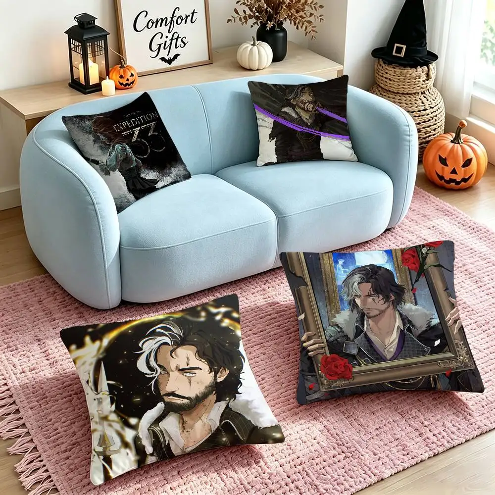 C-Clair Obscur Expedition 33 Gamer  Pillow Case Square Double-Sided Sofa Cushion Cover Bedroom Bedside Pillow