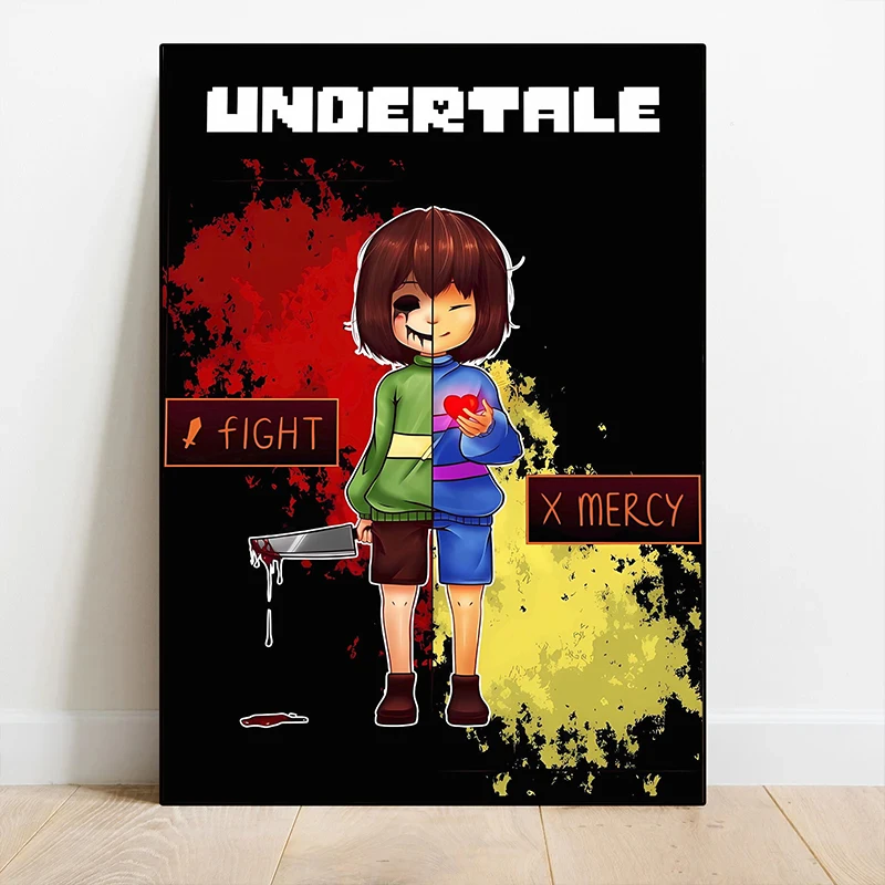 Hot Adventure Video Game Undertale Poster Cartoon Prints Canvas Printing Modern Wall Art Picture for Living Room Home Decor Gift