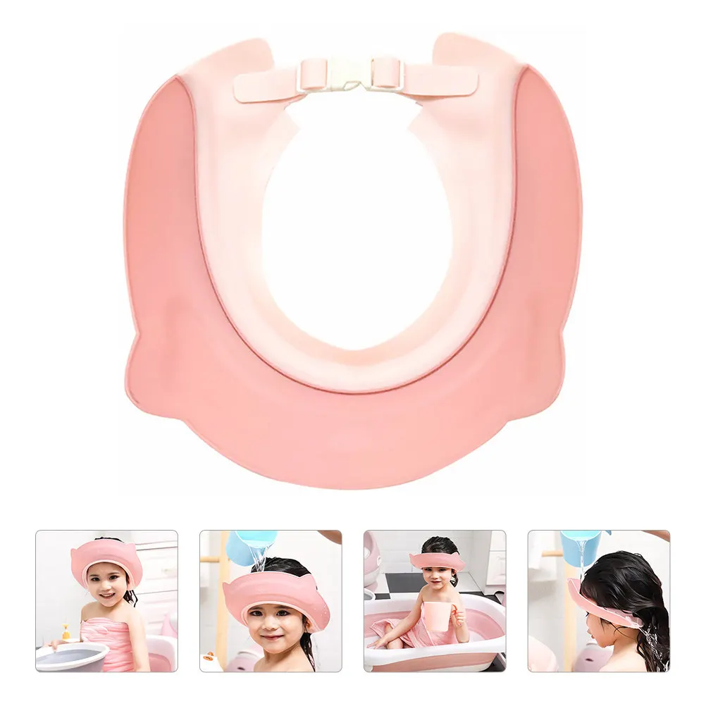 

1 шт. Водонепроницаемая шапочка для купания младенцев с защитой ушей, мультяшный дизайн, легко моющаяся, для душа и ванны