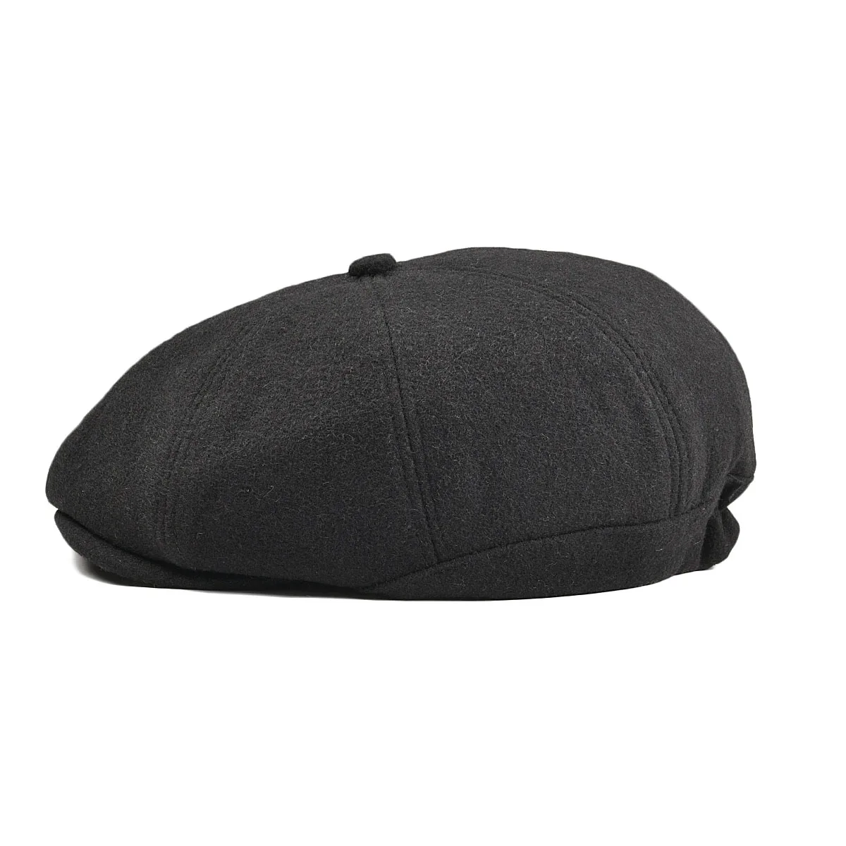 VOBOOM Woolen Tweed Newsboy Cap for Men Cabbie Driver Headpiece Country Baker Boy Flat Cap Beret Truck Driver Hats