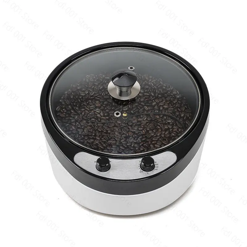 220V Electric Coffee Roaster Grains Peanuts Sesame Baking Machine Tea Dryer Temperature Control High Capacity 1200W