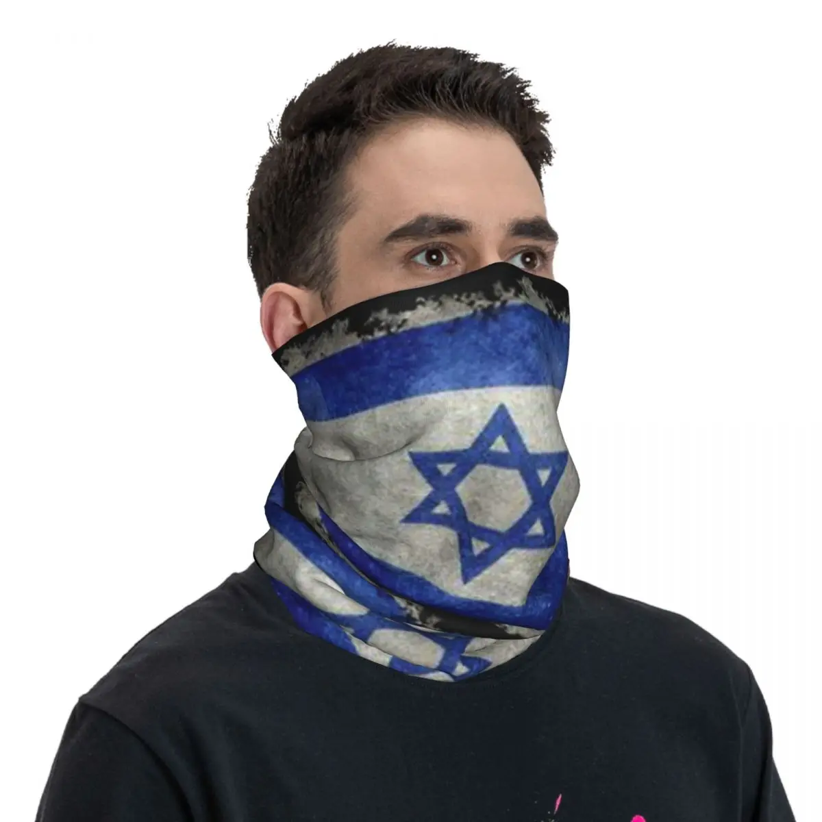 Israel Flag Bandana Neck Gaiter Printed Wrap Scarf Warm Cycling Scarf Riding Unisex Adult All Season