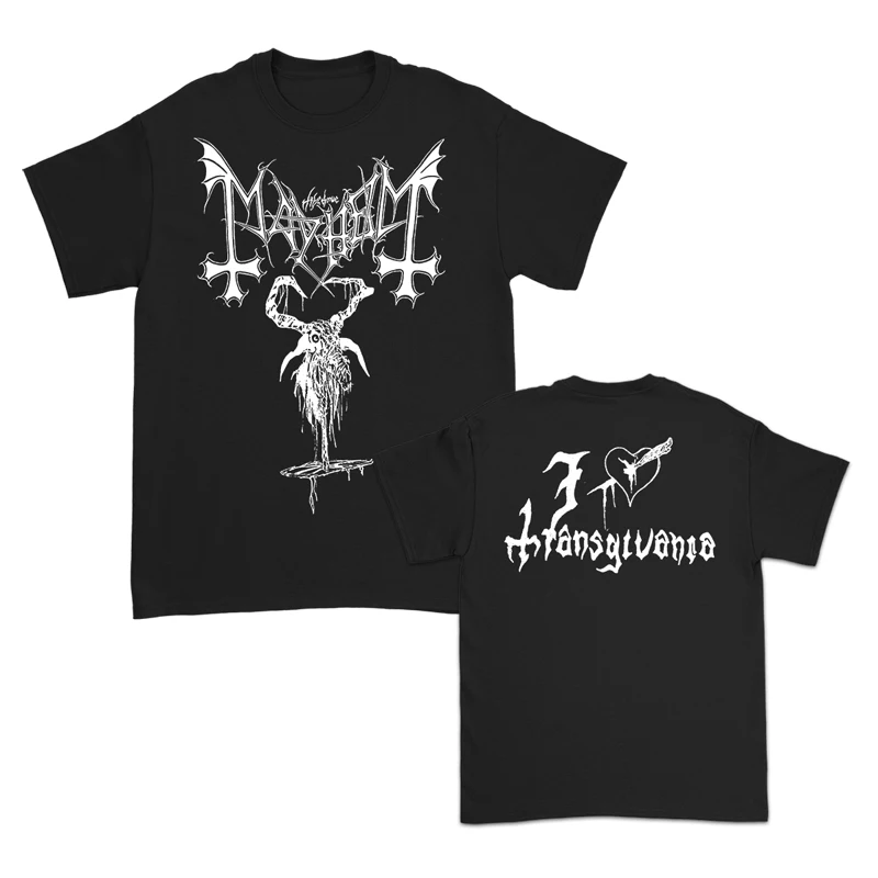 

Mayhem Norwegian Band Black Metal Rock Dark Style Red American Retro Punk Street Men's T-shirt Harajuku Y2K Top Graphic T Shirts