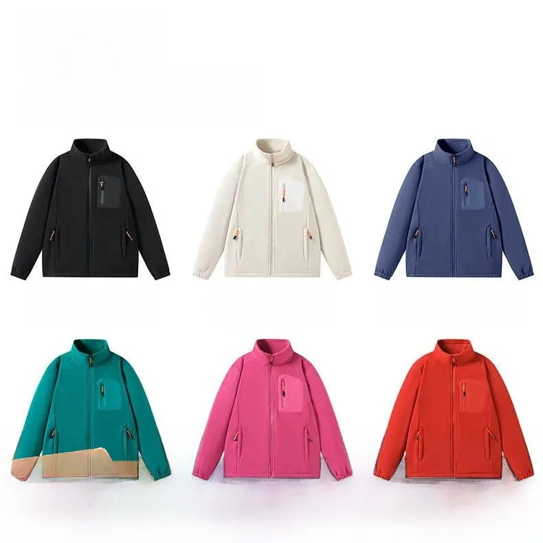 

Теплый Fce Jaet для мужчин и женщин, двухсторонний бархатный термобуш для мужчин и женщин, шесть цветов, повседневная застежка-молния