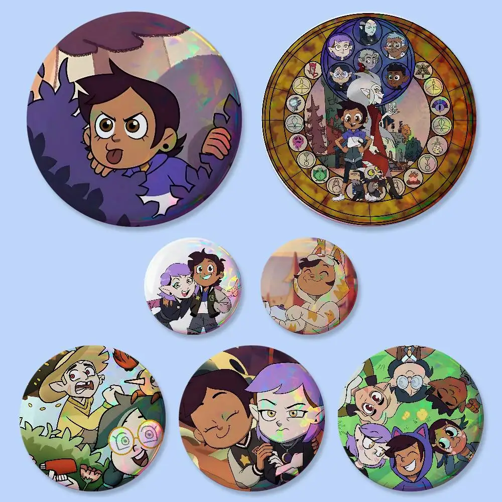 Cute A-The Owl House-S Badges Button Round Creative Pin Brooch Badge Bag Decor Accessories Fans Collect Friends Gifts