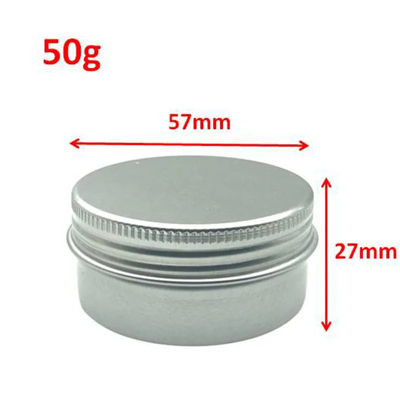 10 Stuks 5g 10g 15g 20g 30g 50g Lege Zilveren Aluminium blikken Blikjes Schroef Top Ronde Kaars Spice Blikken Blikjes met Schroef Deksel Containers