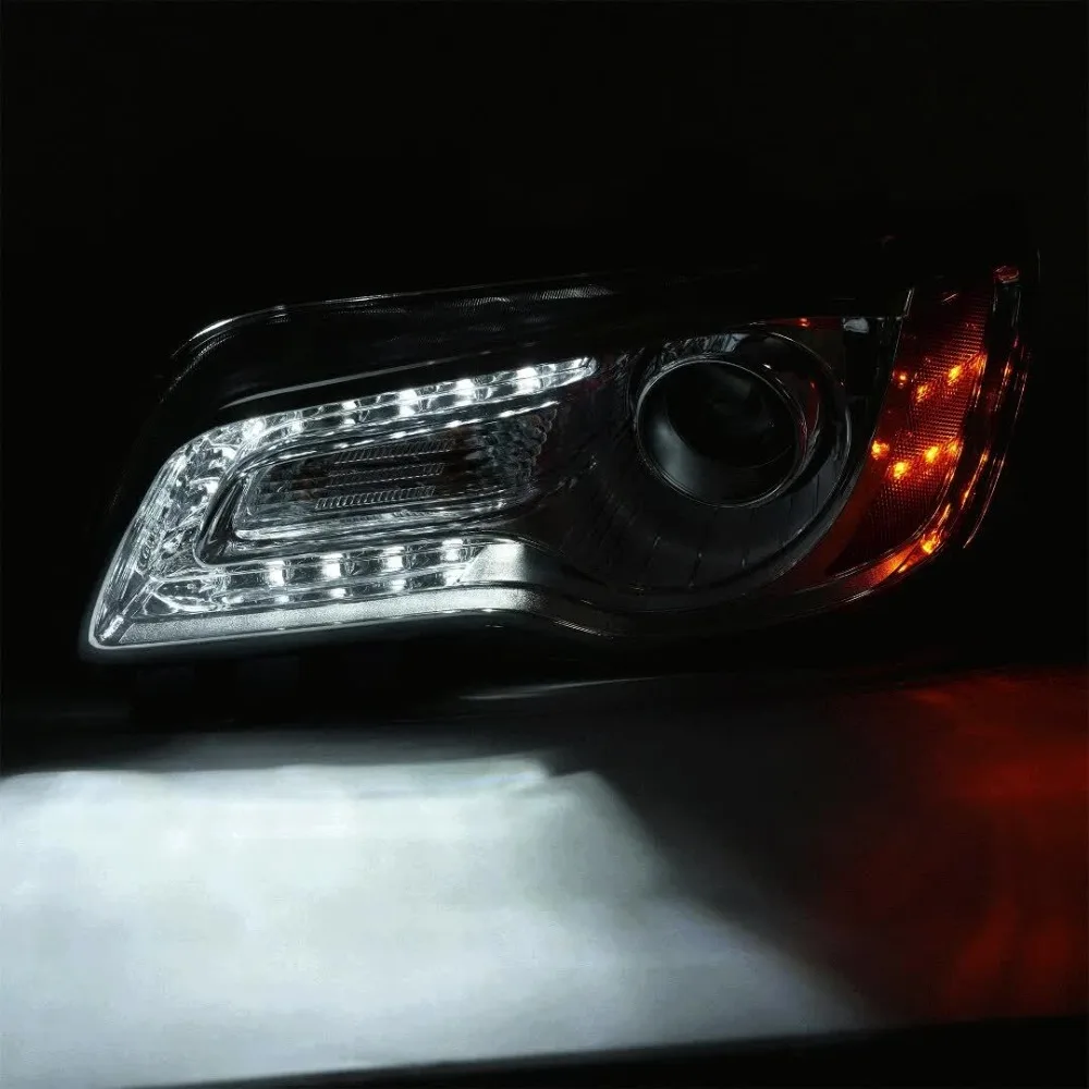 Chrome Clear Headlight Left For Chrysler 300 2011-2014 2015-2023 Headlamp LED