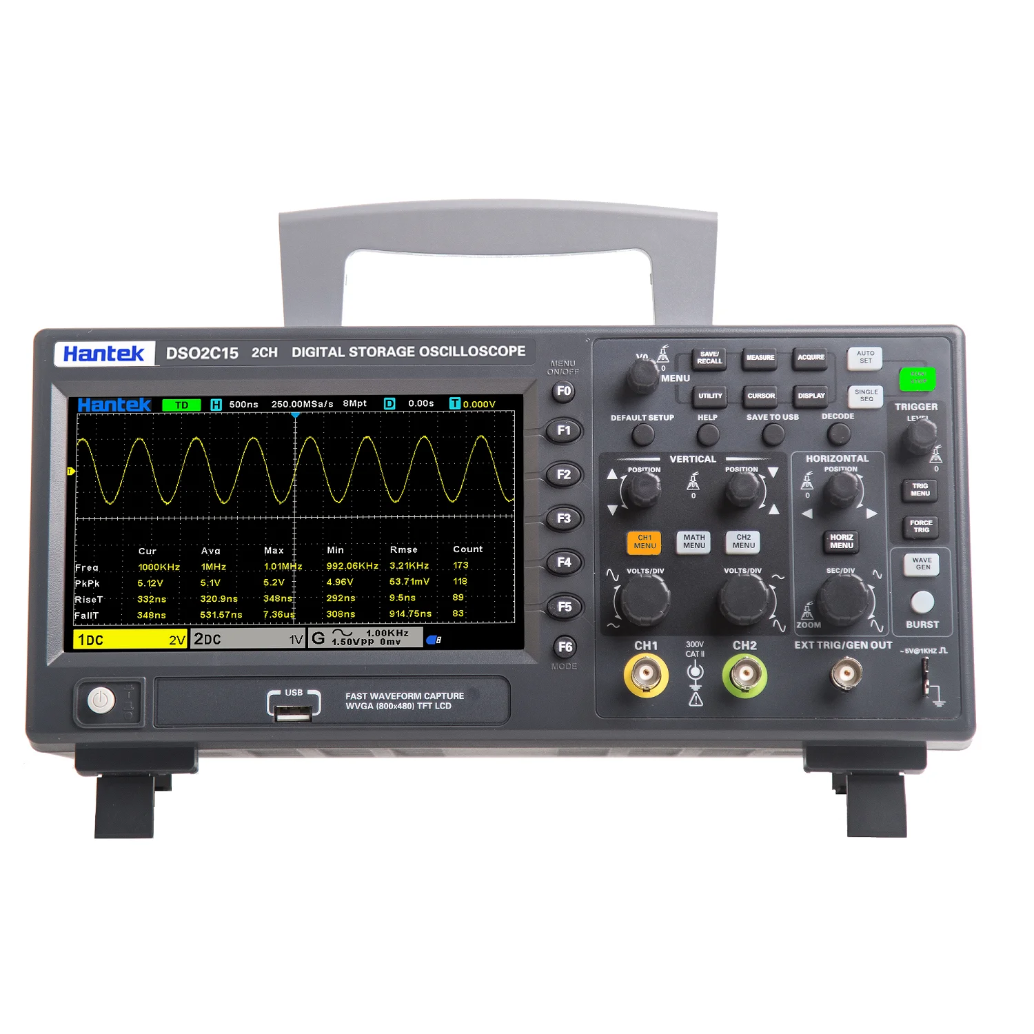 DSO2000 Series Spectrum Analyzer USB Digital Portable Use High Protection Sturdy Durable