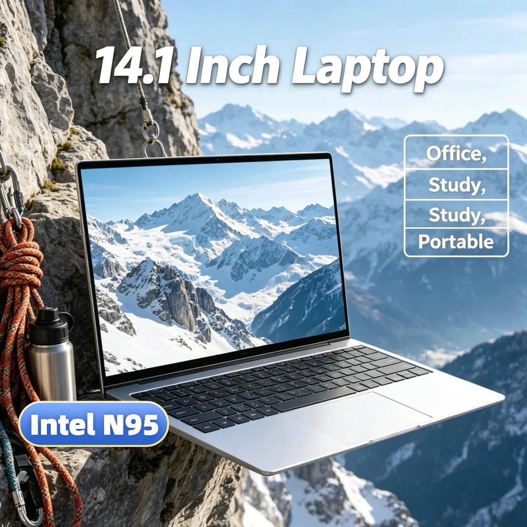 

32GB/2TB Large SSD Stylish Hot Sale 14.1" Trendy Original Laptop 120Hz Ultra-clear FHD IPS Screen Intel N95 5000mAh