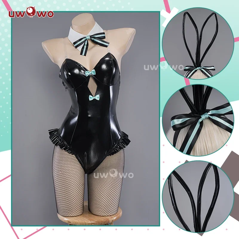 IN STOCK UWOWO Mikku Bunny Cosplay with Headband Black Mikku Cosplay Costume Bodysuit Canival Halloween Outfits