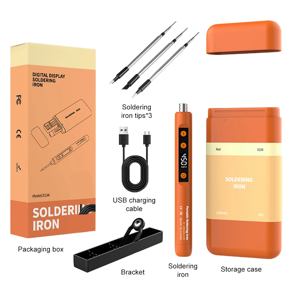 Soldador USB DC5V, ajuste inteligente de temperatura, Mini soldador de 15W, interfaz tipo C
