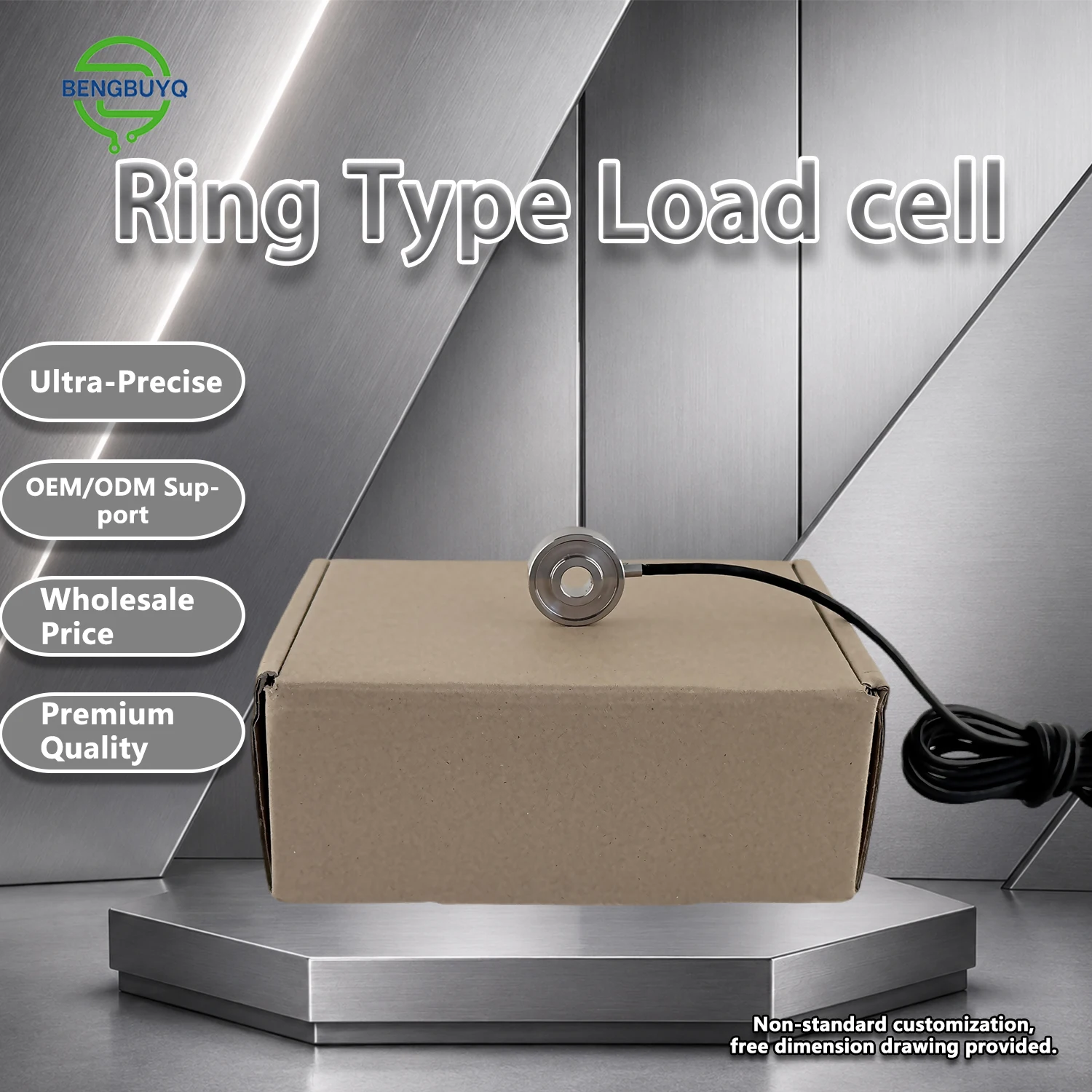 Precision YH7 Load Cell, 50kg-5T Capacity, 1.0±0.1mV/V Output, IP66 Waterproof, Stainless Steel, Temperature Range -20°C to 70°C