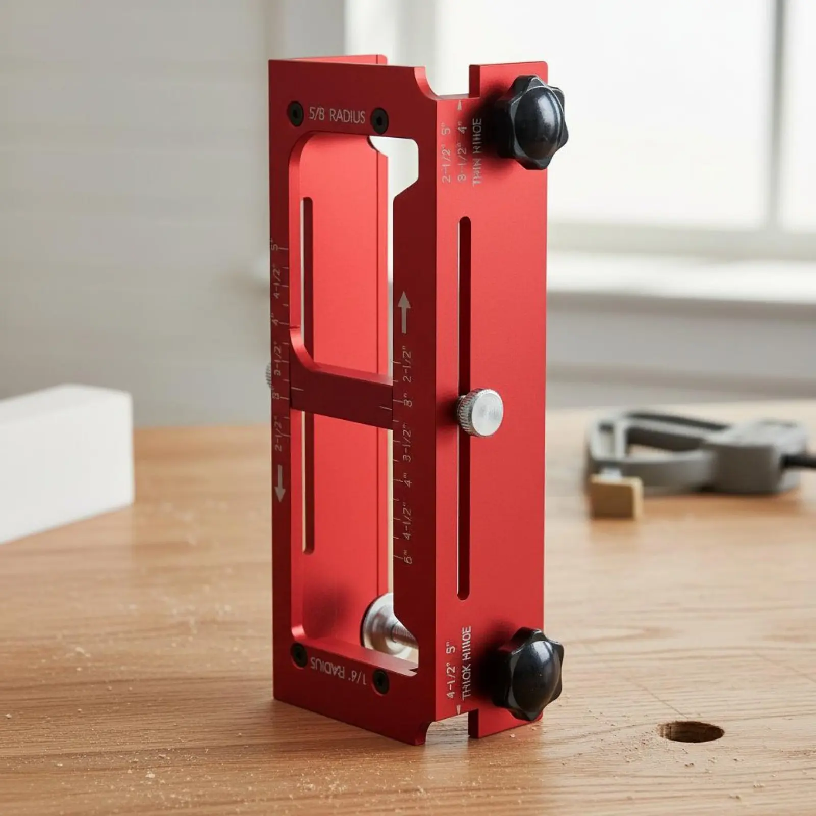 Door Hinge Install Jig Precise Positioning Hinge Positioner Adjustable Mortise Jig Portable Hardware Tool Scratchclear