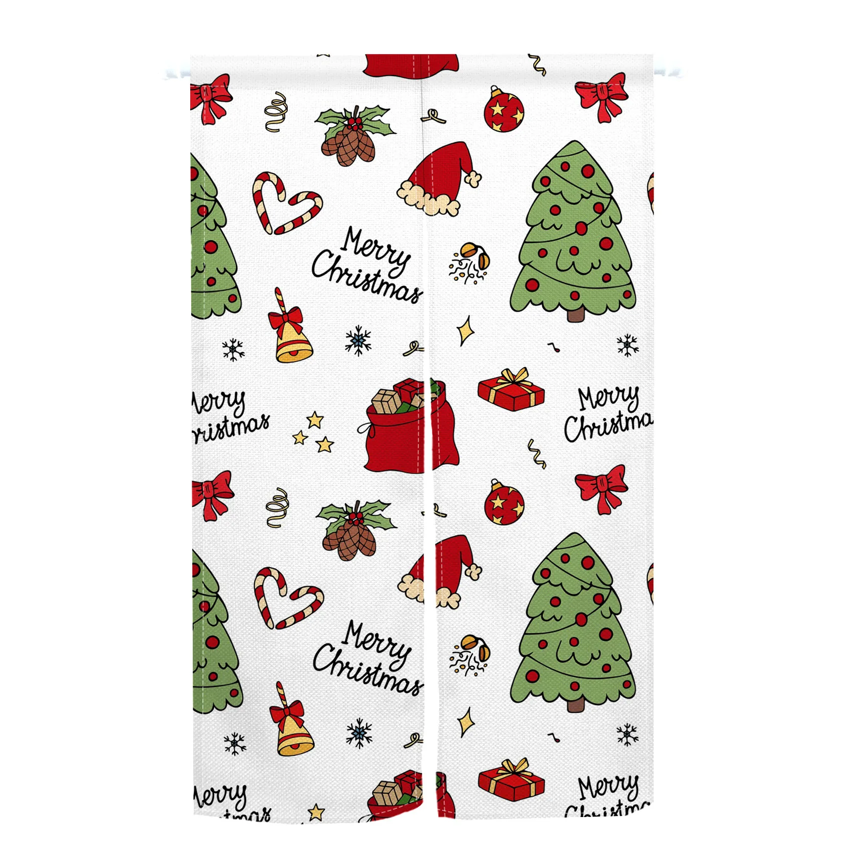 

Зима Рождество Японская Новинская дверная занавеска Рождественская елка Снежная сосна Спальня Кухня Вход Подвесные полуразделенные дверные шторы