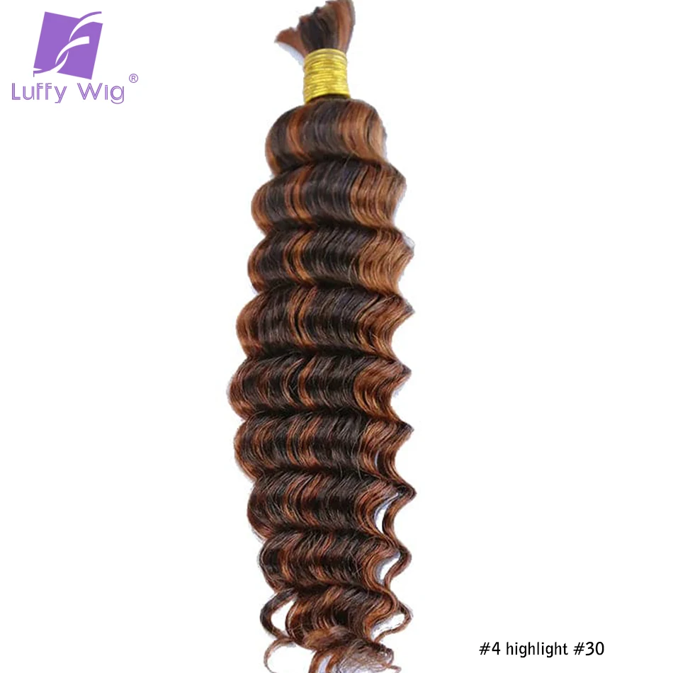 Объемные человеческие волосы для плетения, глубокие волнистые волосы, вытянутые в двух направлениях, бирманские, Реми, в богемном стиле, косички, волосы без уточка, Луффи