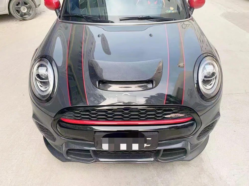 For MINI F56 F57 JCW modifying the hood air inlet dry carbon fiber giomic style bonnet air vent 2014 2015 2016 2017 2018 2019