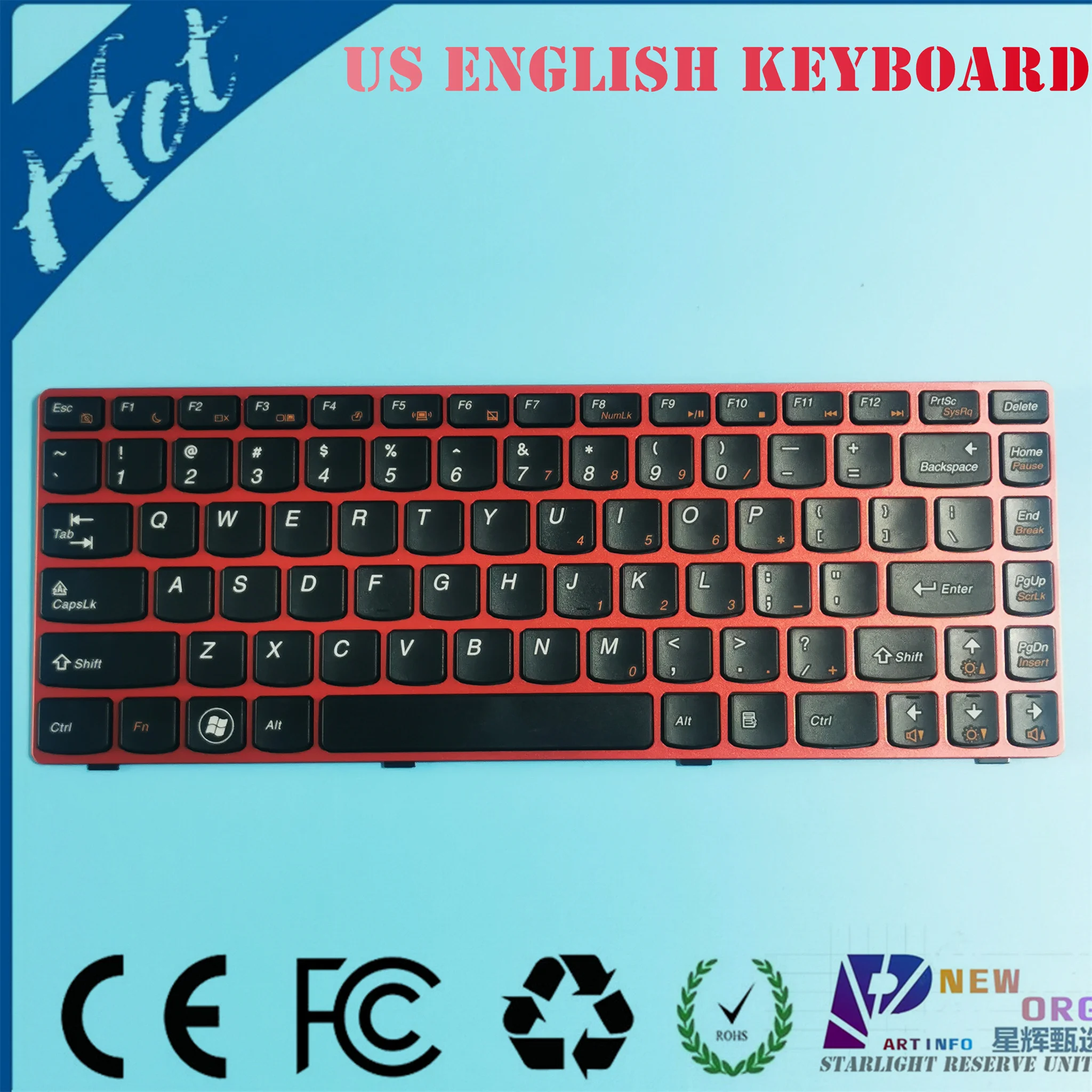 

US English laptop Keyboard for LENOVO IDEAPAD Z460 Z465 Z460A Z465A Series laptop Frame RED