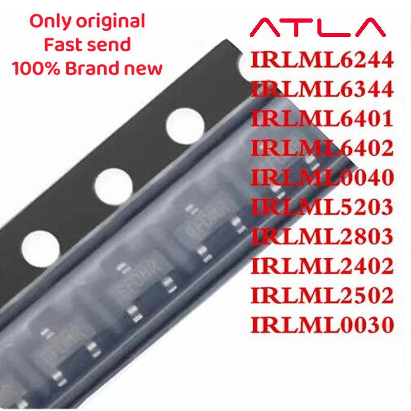 20PCS IRLML2502TRPBF IRLML2502 IRLML2402 IRLML2803 IRLML0030 IRLML5203 IRLML6344 IRLML6402 IRLML6401 IRLML6244 SOT2323