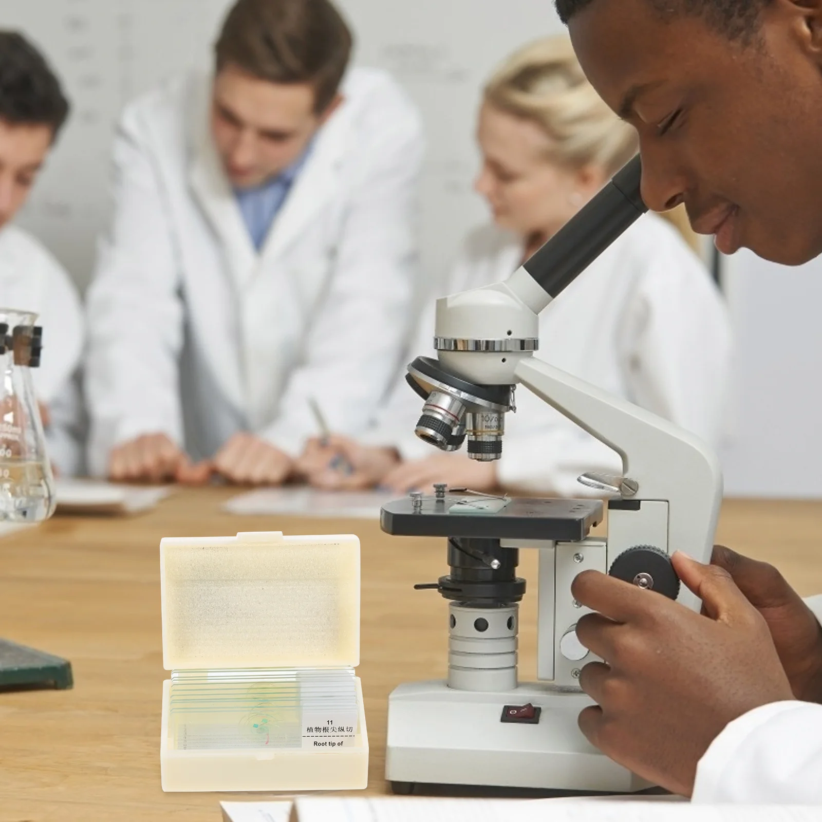 

1Set Optical Microscope Slides Glass Material Durable Practical Well Polished Smooth Edges Suitable Most Microscopes Basic