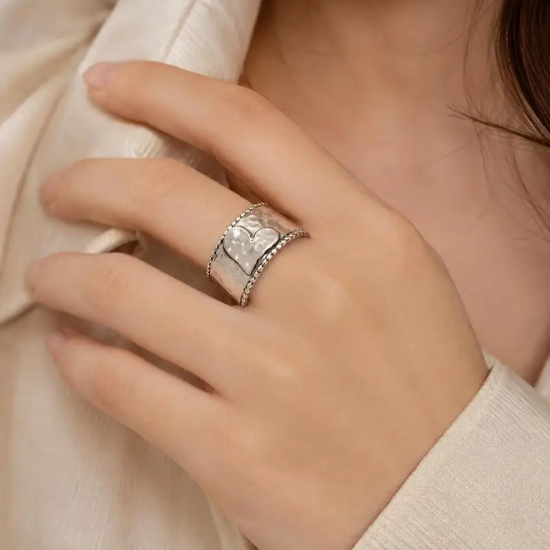 Irregular Gold Rings for Women Vintage Ruins Style Hypoallergenic Adjustable Finger Jewelry for Daily Party Wear