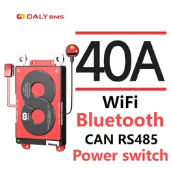 DalyBMS Smart Bluetooth Application BMS 40A For Lifpo4 4S 12V 8S 24V 16S 48V Li-ion 3S 12V 7S 24V Lithium 18650 Battery