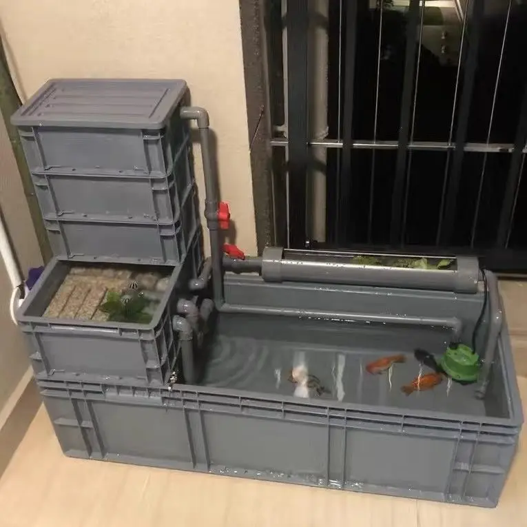 

Tank-free fish tank swamp turtle tank raising turnover box filter mixed ecological tank changing water raising turtle box large