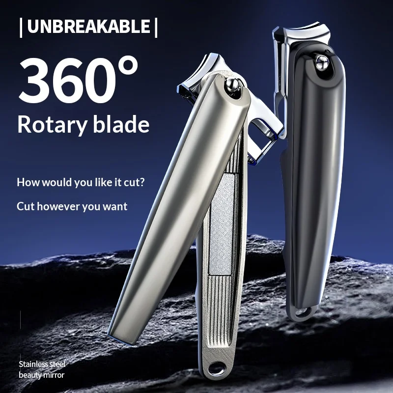 360-degree Rotating Nail Clipper Large Size Zinc-aluminum Alloy Individual Nail Cutter Multi-angle Large Opening Nail Scissors