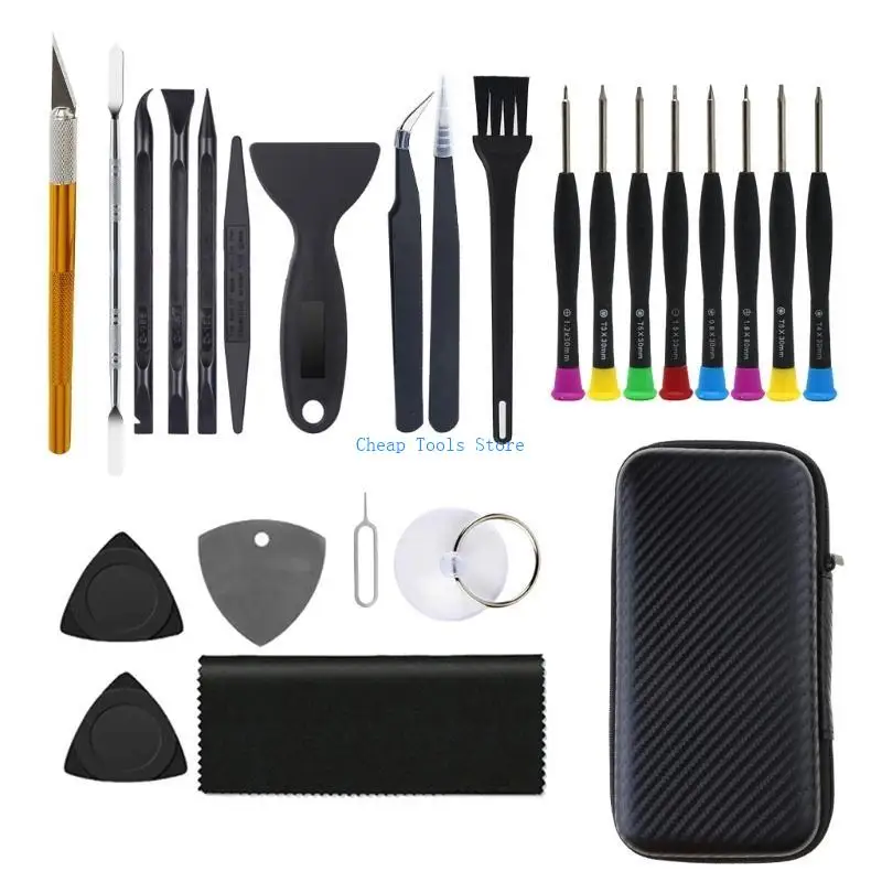 

G88B 25 in 1 Metal Spudger Tool Phone Opening Pry Tool for Mobile Phone Disassemble Repair Screwdriver for Phone