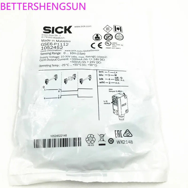 

Brand New & Original GSE6-P1112 Radiation Photoelectric Switch 1052452gse6-p1111