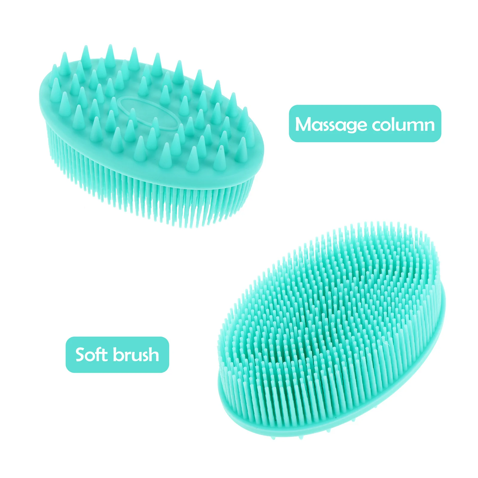 

Soft Silicone Shampoo Bath Massage Tool Hair Body Scrubber Gentle Durable Comfortable Safe Haircare Gift