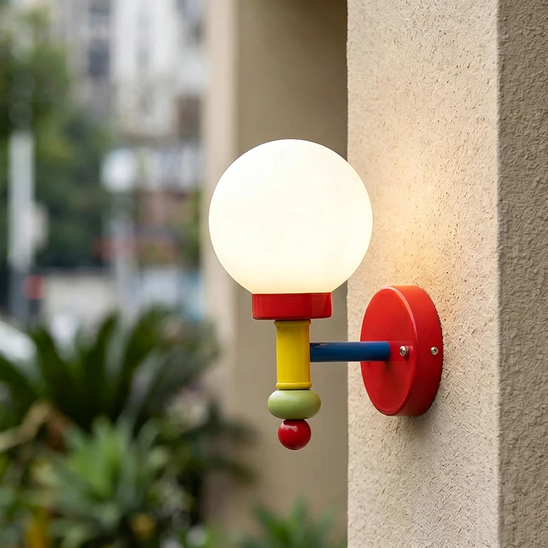 Modern Colorful Macaron Dining Room Living Room Wall Light Children's Room Nordic Corridor Home Bedroom Bedhead Wall Light G9