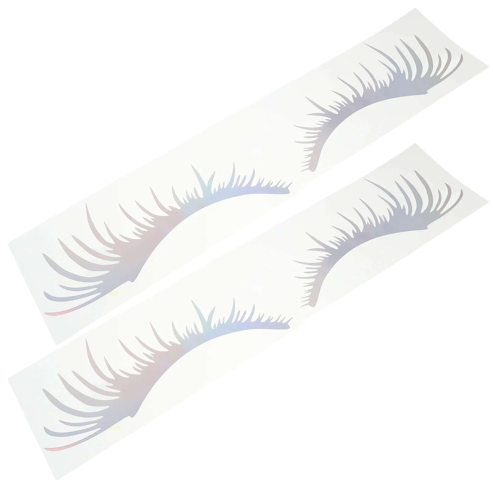 

2Pairs Vinyl Waterproof Car Headlight Eyelash Decals Reflective Cute Fake Eyelashes Stickers Car Exterior Decoration