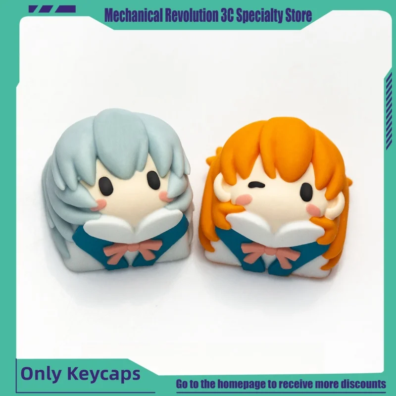 Eva Tomorrow Fragrance Lingboli Personalized Cartoon Keyboard Cap Anime Peripheral Mechanical Keyboard Cap Keyboard Decoration