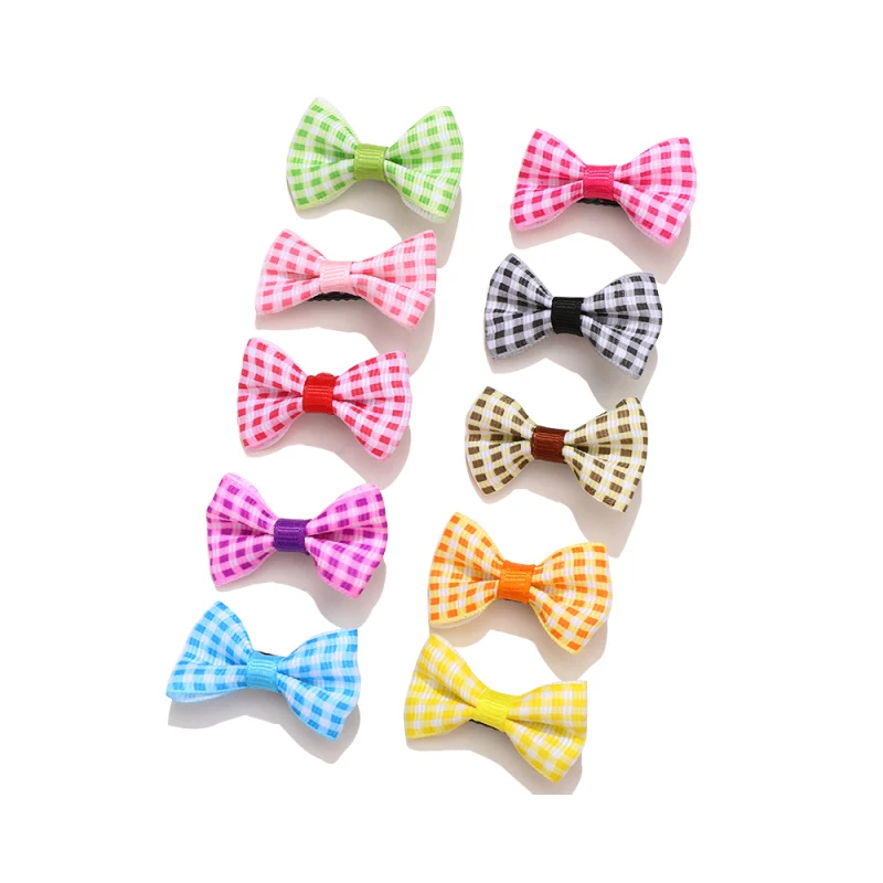 2026 New Plaid Floral Heart Bow Hair Clips For Girls Hair BB Hairclips Candy Color Hairgripes Children Lovely Hair Accessories