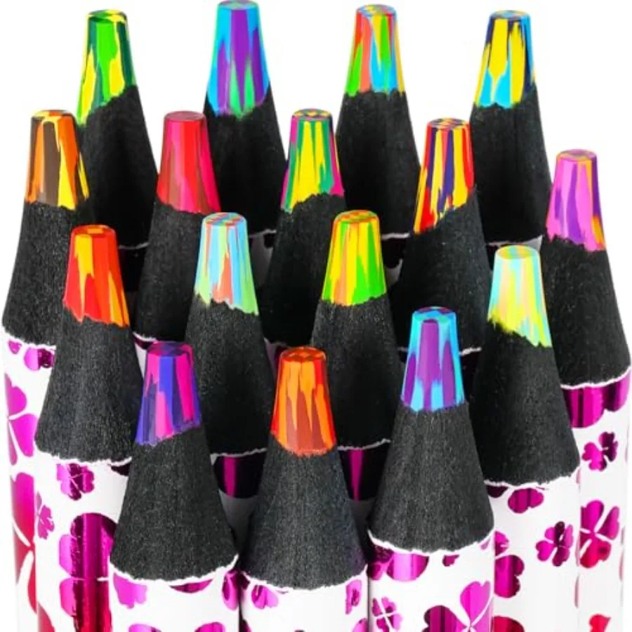 Art Supplies for Teens Adults, Rainbow Pencils Drawing Supplies, Jumbo Multi Colored Pencils for Sketching Drawing, Tween Girls