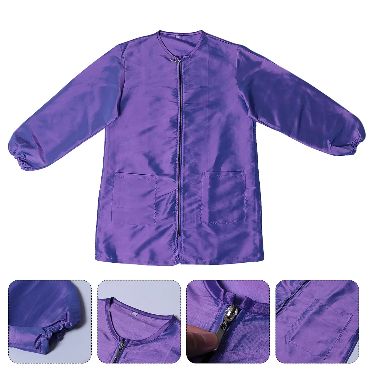 long-sleeve-beauty-technician-overalls-purple-l-waterproof-stylish-spa-salon-suit-hair-dyeing-apron-protective-clothes