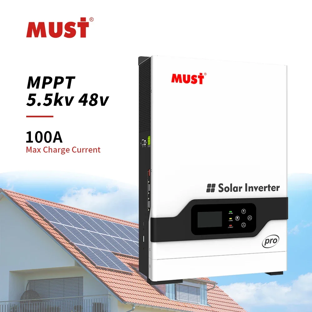 Must UE Wholesale Price Pure Sine Wave Solar Inverter 5000W 5Kva 8Kw 10Kva 10kw 48V 120/240V Off Hybrid Grid Solar Inverter