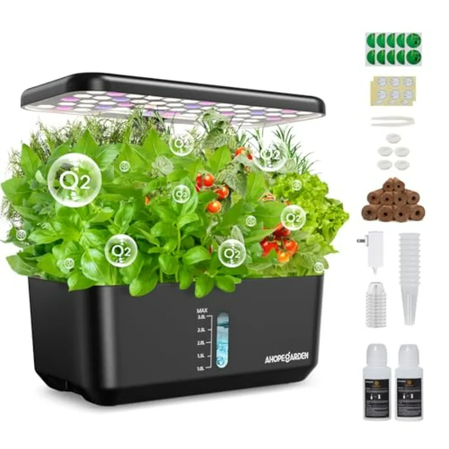 

Indoor Hydroponics Growing System 10-Pod Smart Garden with Automated LED Light Efficient Pump for Growing Herbs Lettuce Tomatoe