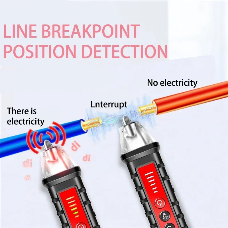 VD802 Rilevatore Di Tensione Penna Electrical Tester Non-Contact Tester 12V-1000V Pen LED Electrical Output Voltage Sensor