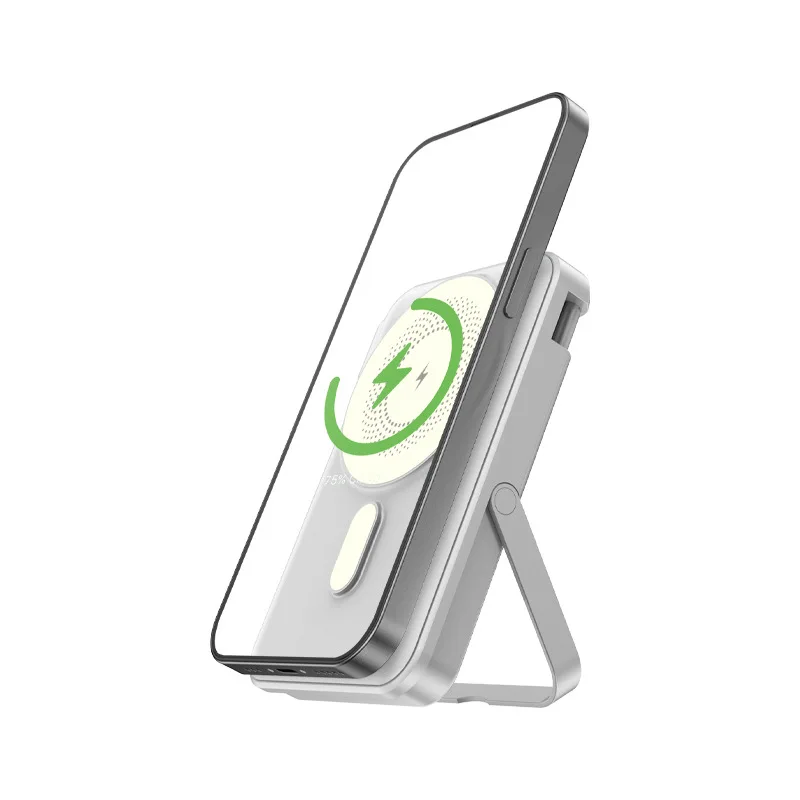 แบตสำรองไร้สาย 10000mAh ชาร์จเร็ว 22.5W สำหรับ iPhone 16 15 14 13 12 11 สำหรับ Apple Watch แบตสำรองแม่เหล็ก