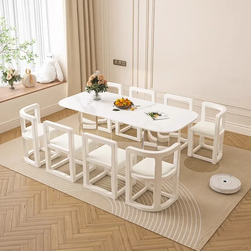 

Medieval Aesthetic Tiny House Furniture Cafe Table Round White Breakfast Dining Table