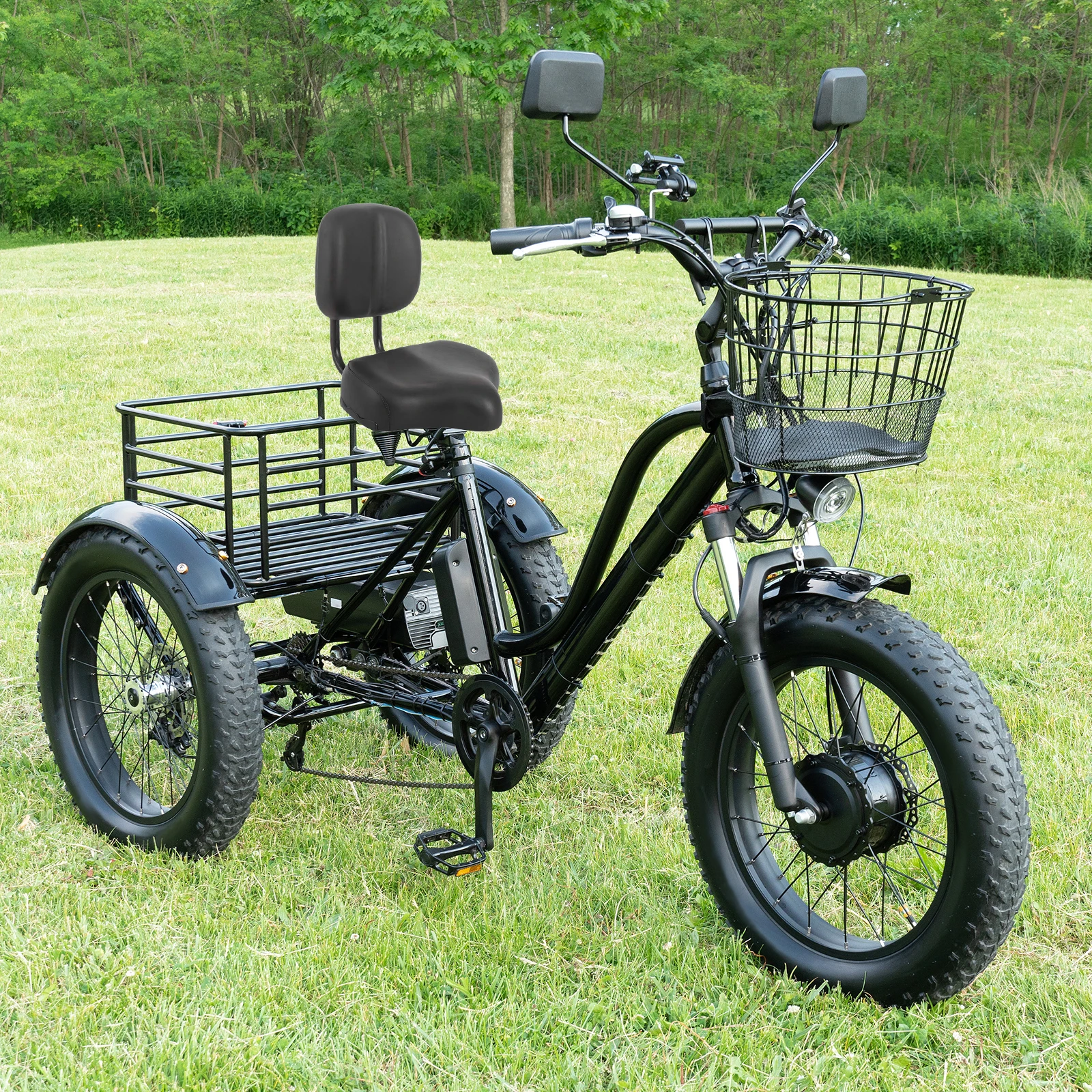 

Bike Seat with Backrest Adjustable Height Bicycle Seat Waterproof Bicycle Saddle Wide Saddle Seat for Men Women Commute