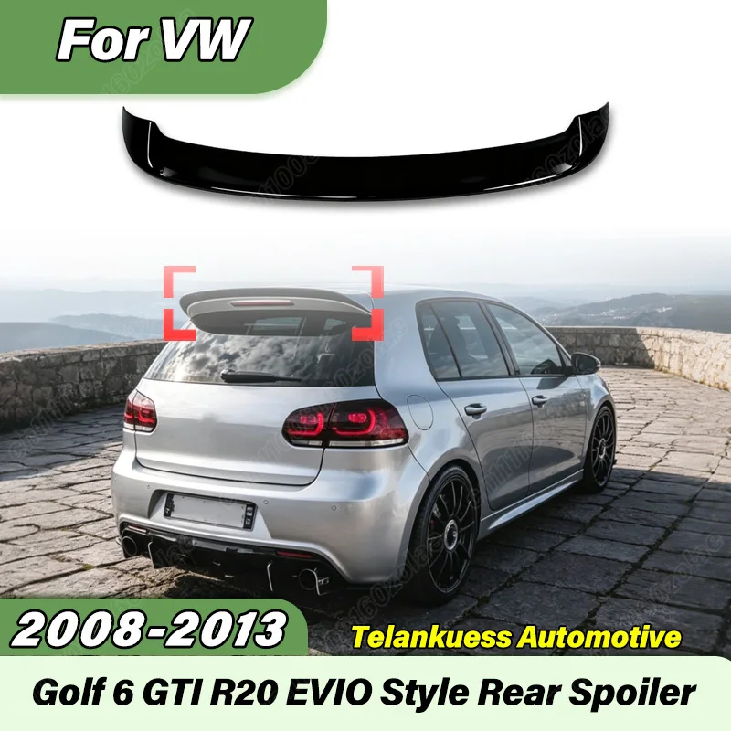 

For Volkswagen Golf 6 GTI MK6 GTI R20 2008 2009 2010 2011 2012 2013 Car Rear Trunk Spoiler Sports Racing Top Wing Body Kit