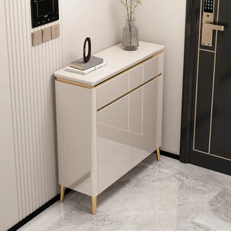 رف أحذية فاخر للمدخل منظم رف مدخل داخلي مدخل قاعة خزانة خذاء تخزين متعدد الوظائف منتجات Muebles المنزلية