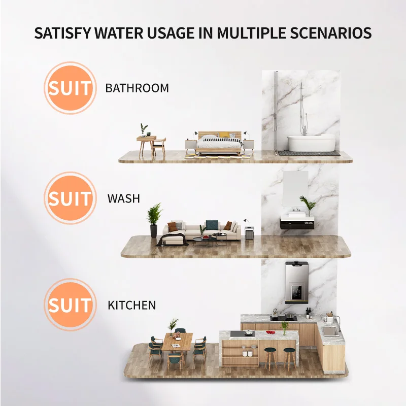 Chauffe-eau domestique intelligent à gaz sans réservoir, chauffage instantané, cuivre sans oxygène, température constante, chauffe-eau intelligent pour le bain