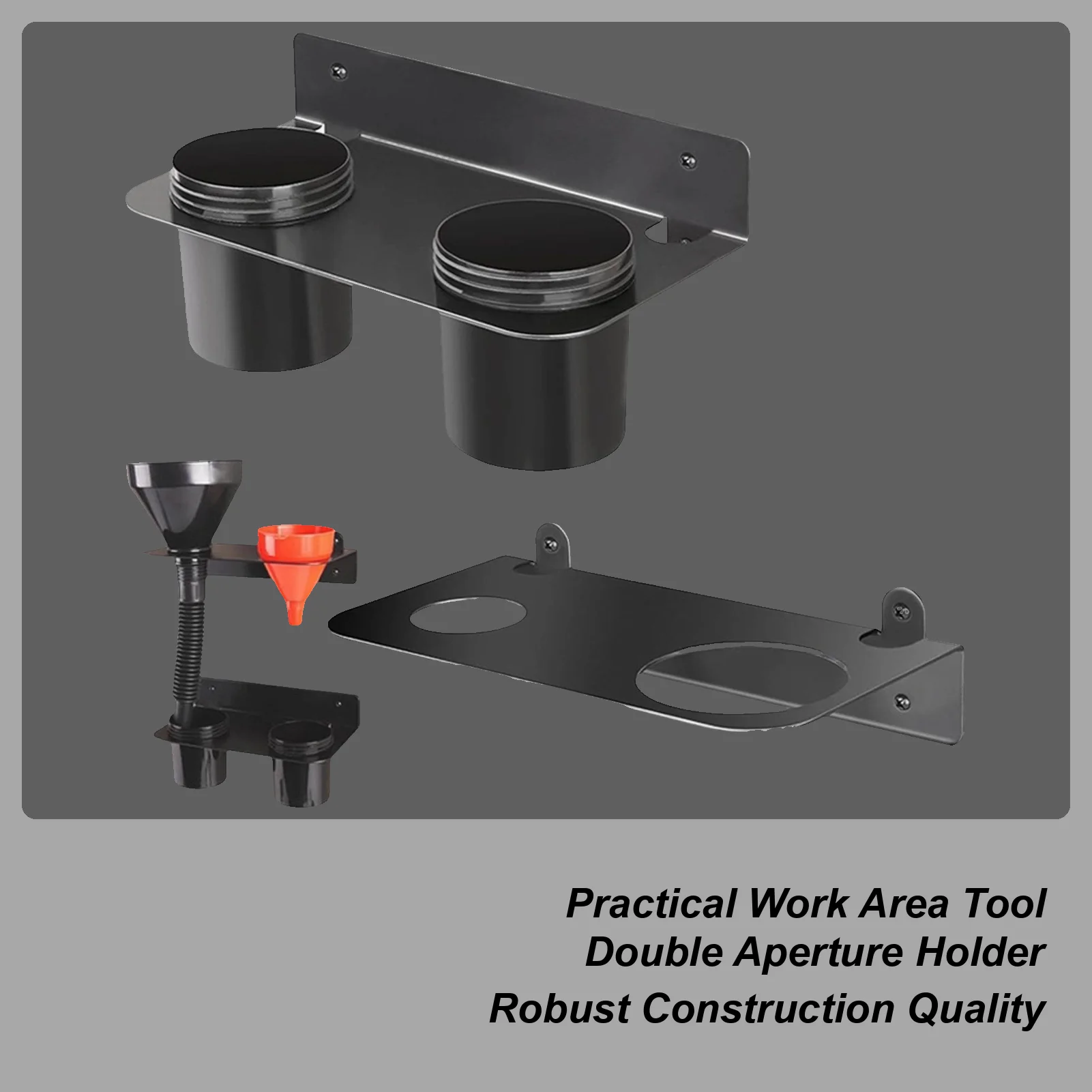 

Держатель масляной двойной воронки со съемными капельными чашками, настенное крепление, гаражные принадлежности, стойка для капельного слива для двигателя охлаждающей жидкости, добавка для двигателя
